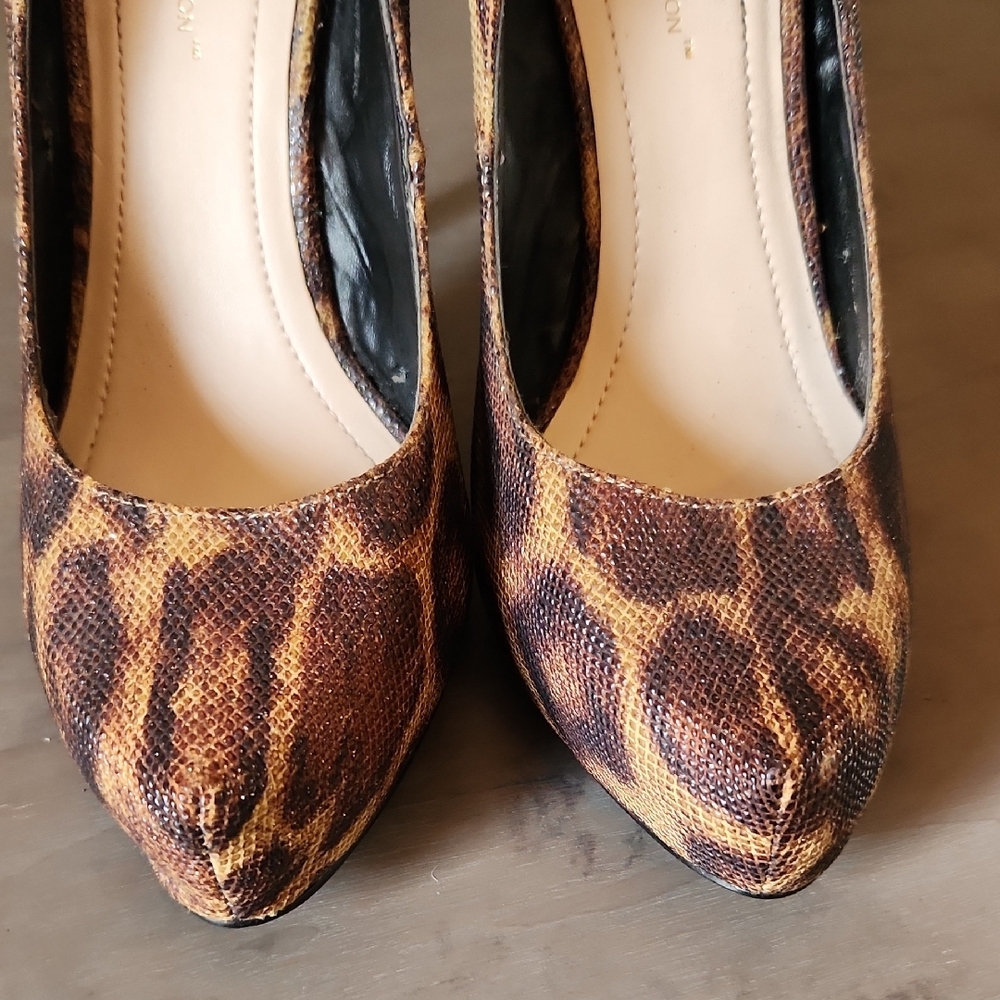 Bcbgeneration Leopard Print Platform Heels Size 8 - image 8